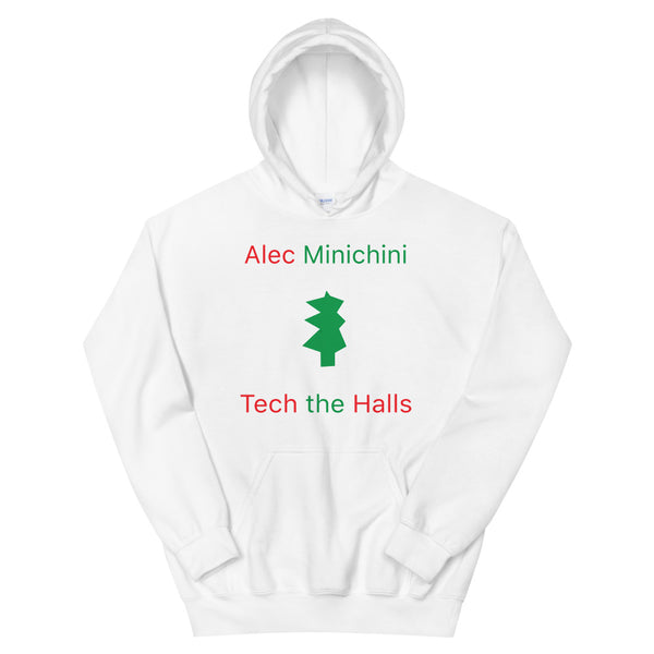 Tech the Halls Album Cover Hoodie - White